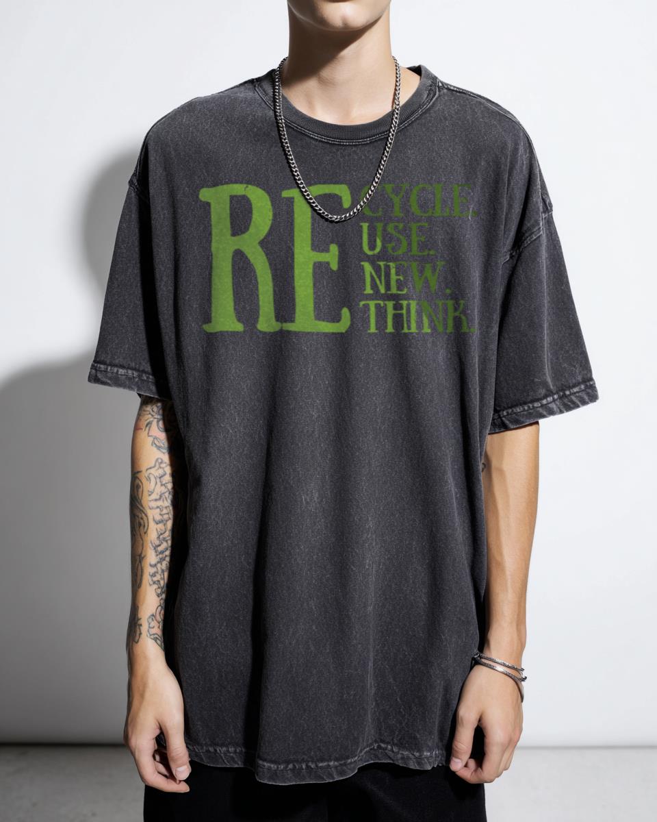 Recycle Reuse Renew Rethink Climate Awareness T-Shirt - Environmental Protection