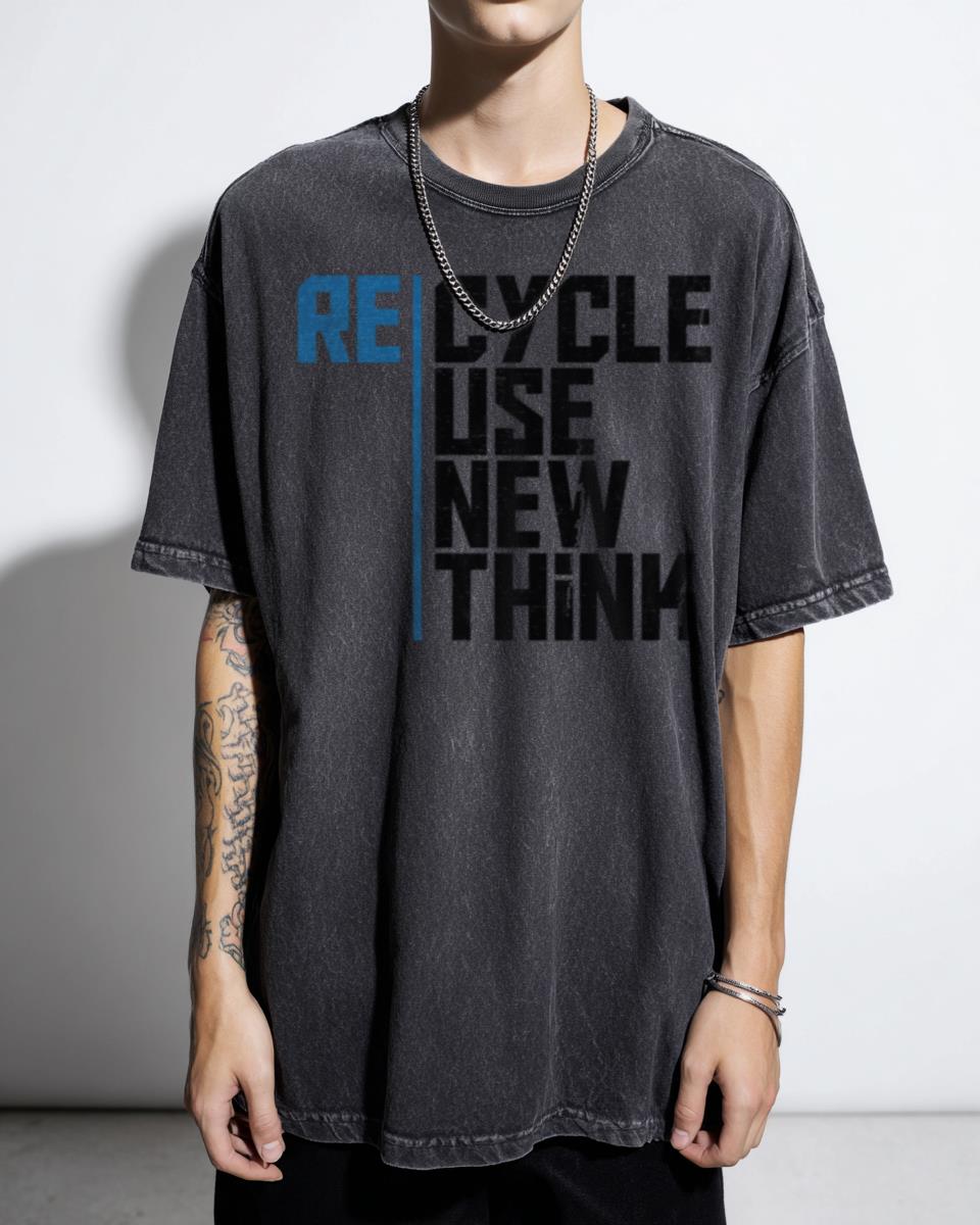 Recycle Reuse Renew Rethink' Environmental T-Shirt - Sustainable Earth Day Activism Unisex