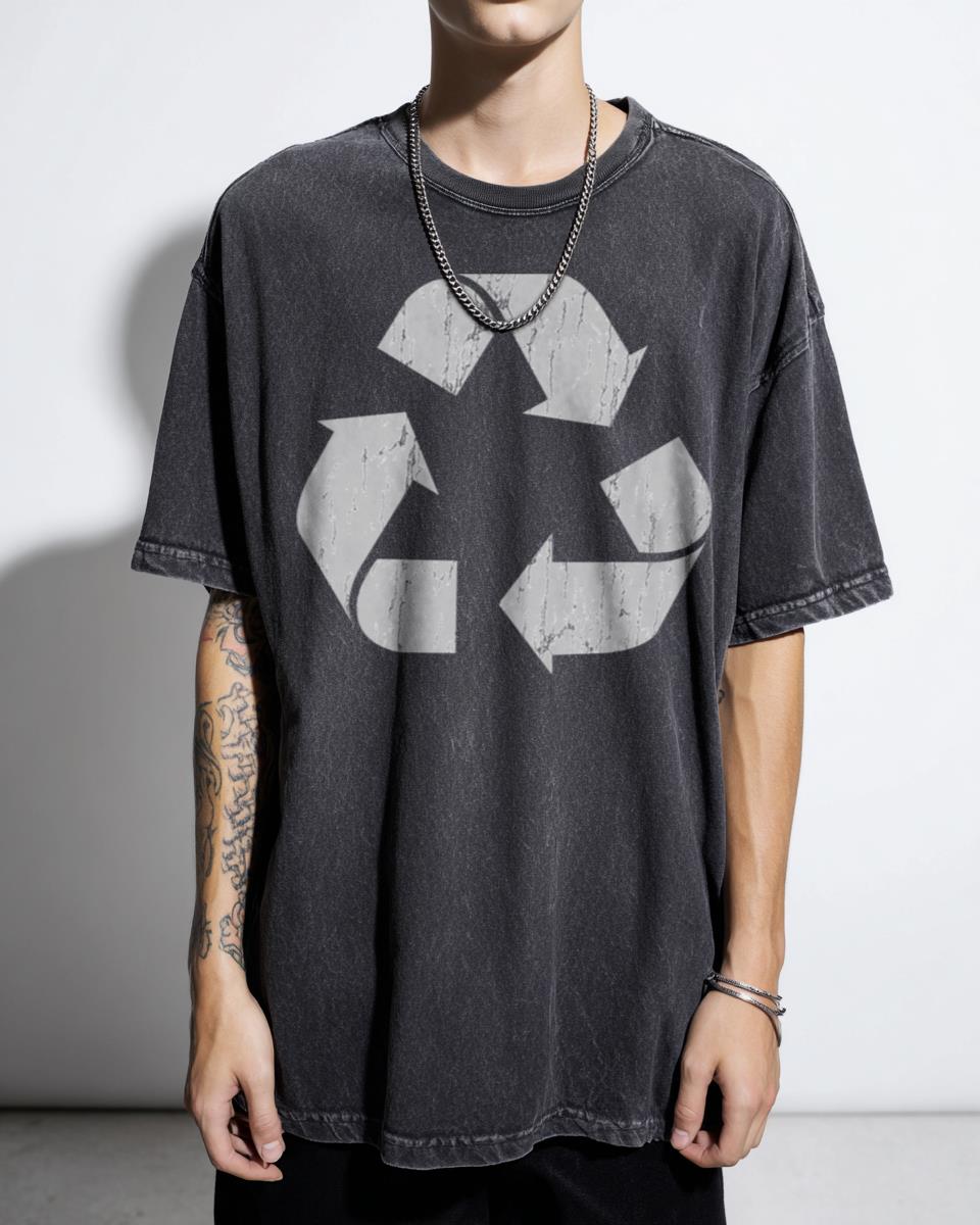 Recycle Save The Planet Earth Day T-Shirt - Green Energy Recycling Symbol