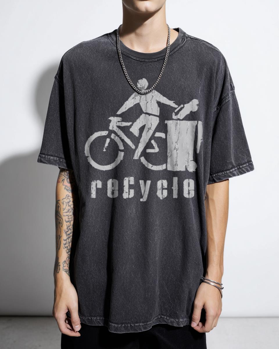 reCycle Vintage Bicycle Funny Cycling T-Shirt - Cool Biker Mountain Bike Gift