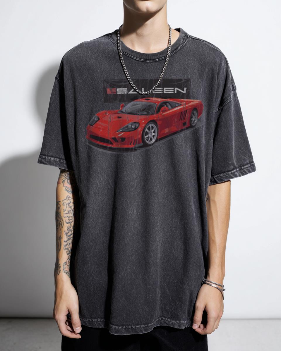 Red Saleen S7 Classic Supercar T-Shirt - Retro Automotive Art Apparel