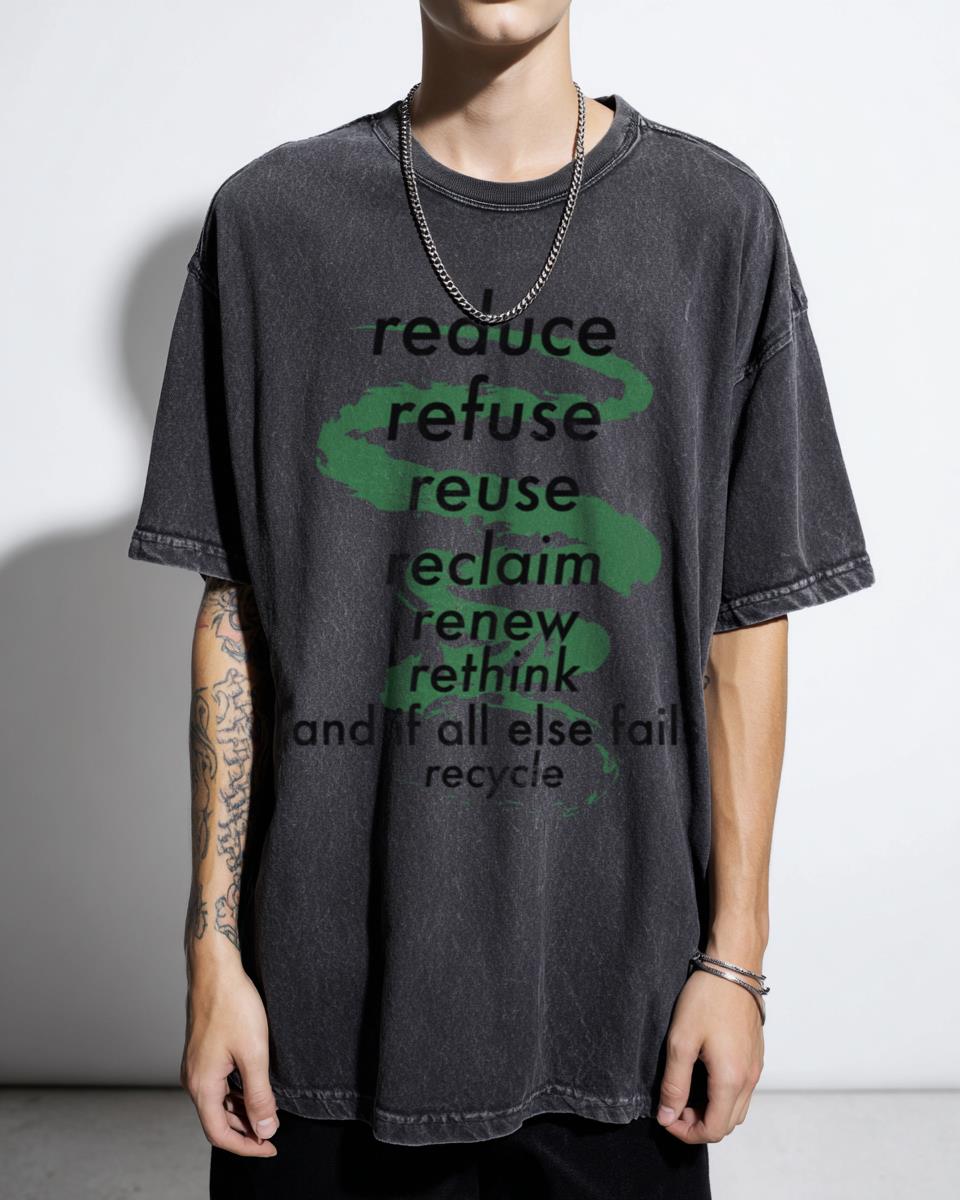 Reduce Refuse Rethink T-Shirt | Eco-Friendly Sustainability Tee