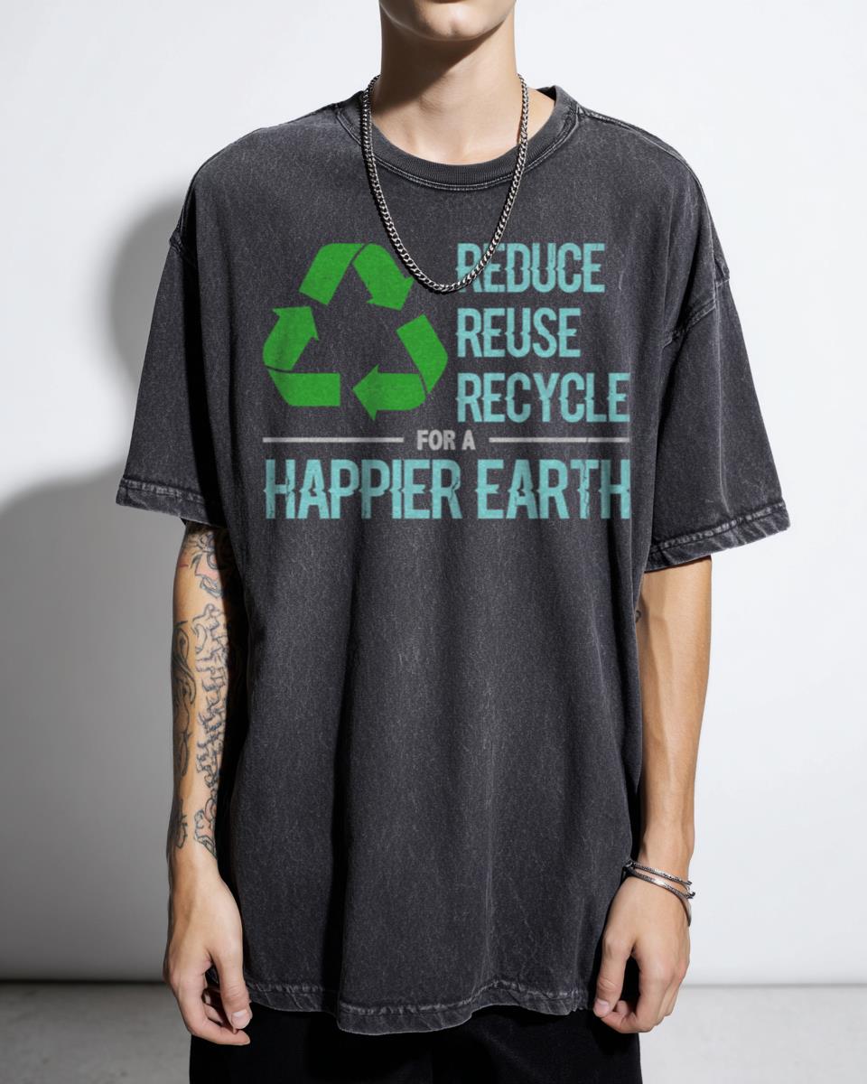 Reduce Reuse Recycle Climate Protection T-Shirt - Environmental Awareness Nature Unisex