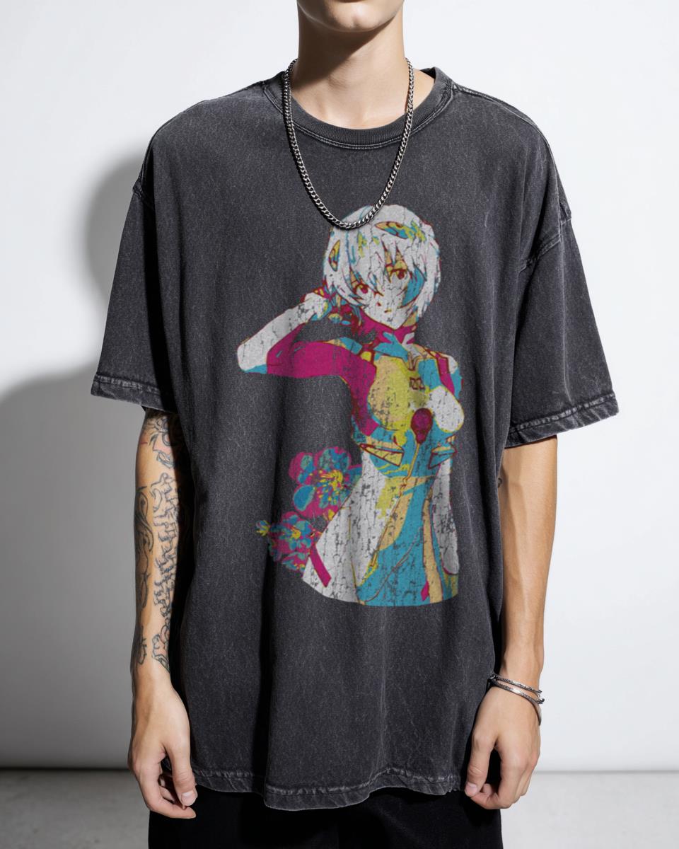 Rei Ayanami 'Who Am I?' T-Shirt | Neon Genesis Evangelion Anime