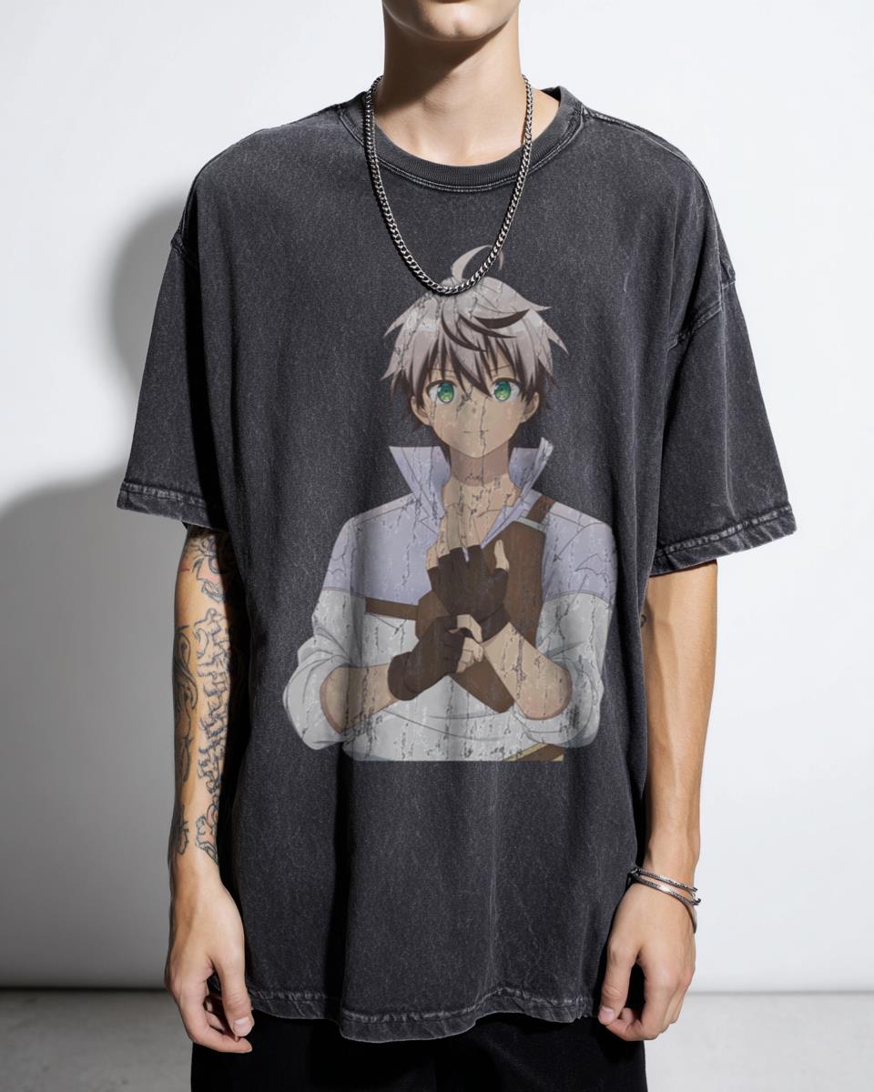 Rein Shroud Beast Tamer Anime T-Shirt - Isekai White Hair Boy Fan