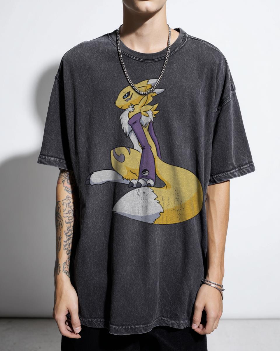 Renamon Digimon Tamers Anime T-Shirt - Fox Digital Monster Fan