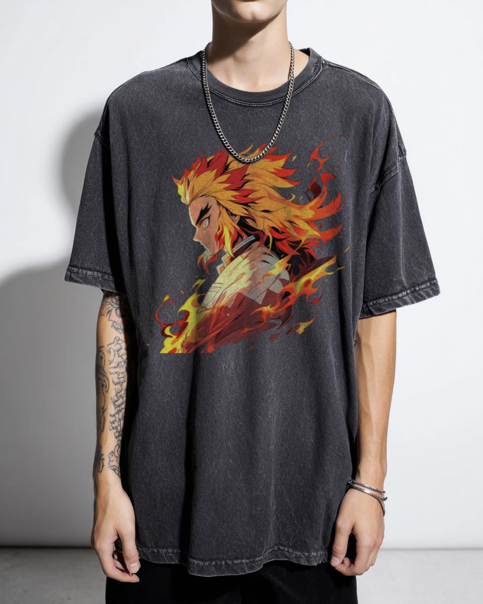 Rengoku Kyojuro Demon Slayer Anime T-Shirt - Kimetsu No Yaiba Manga Fan Unisex