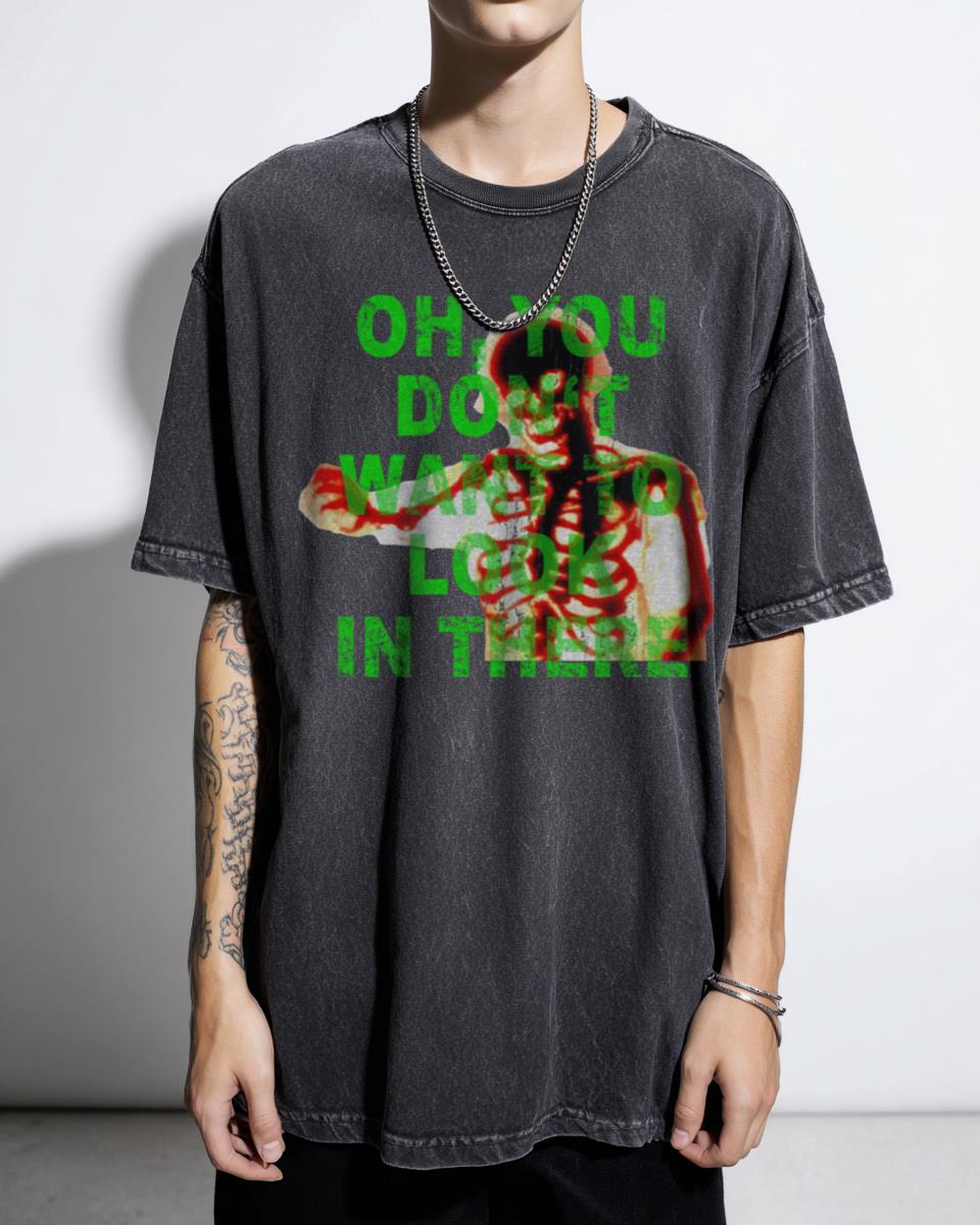 Repo Man Radiation Skeleton T-Shirt | 80s Cult Film Art