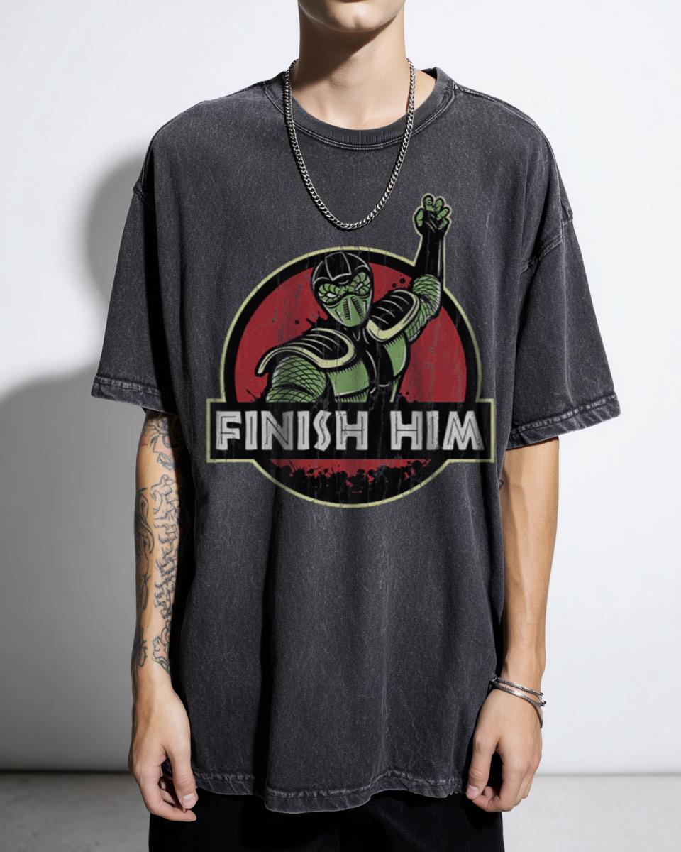 Reptile Finish Him Mortal Kombat T-Shirt - Classic Fighting Game Fan