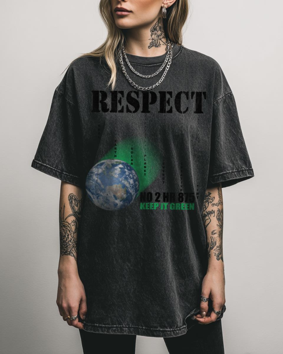 Respect Earth Day Green Graphic T-Shirt – Holistic Planet Conservation Unisex