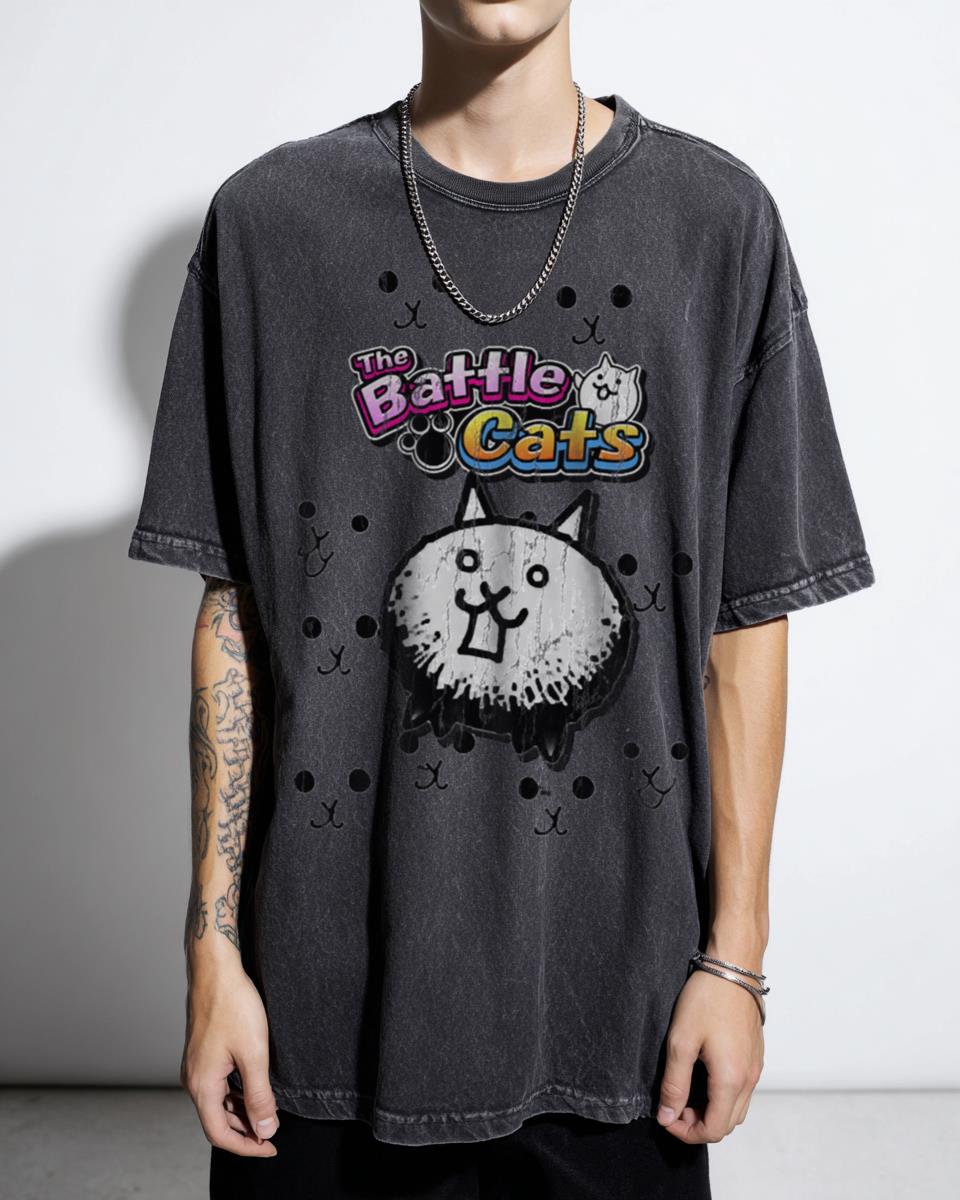 Retro Battle Cats Cyberpunk Graphic T-Shirt - Vintage Sci-Fi Gaming Unisex