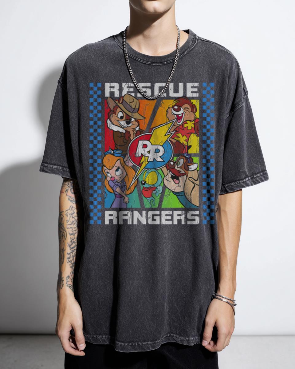 Retro Chip N Dale Rescue Rangers Cartoon T-Shirt - 90s Animation Kids Unisex