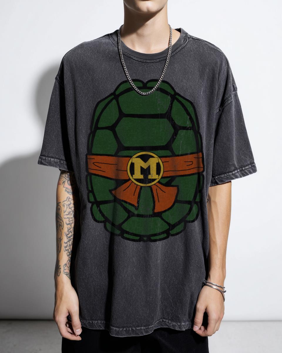 Retro Ninja Turtle Mikey Graphic T-Shirt - 80s 90s Cartoon Fan Tee for Kids & Adults