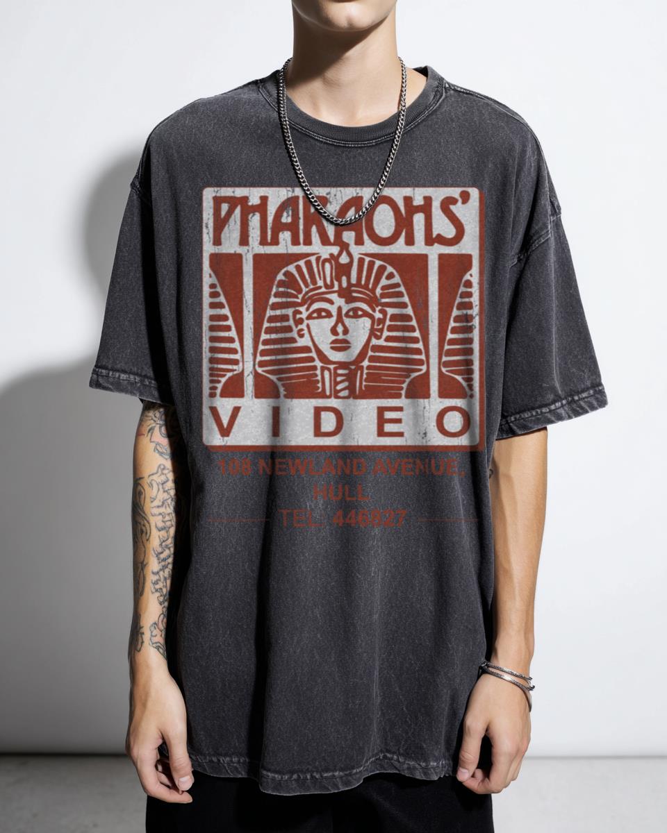 Retro Pharaohs' Video Rental Hull Logo T-Shirt - 80s Classic Yorkshire