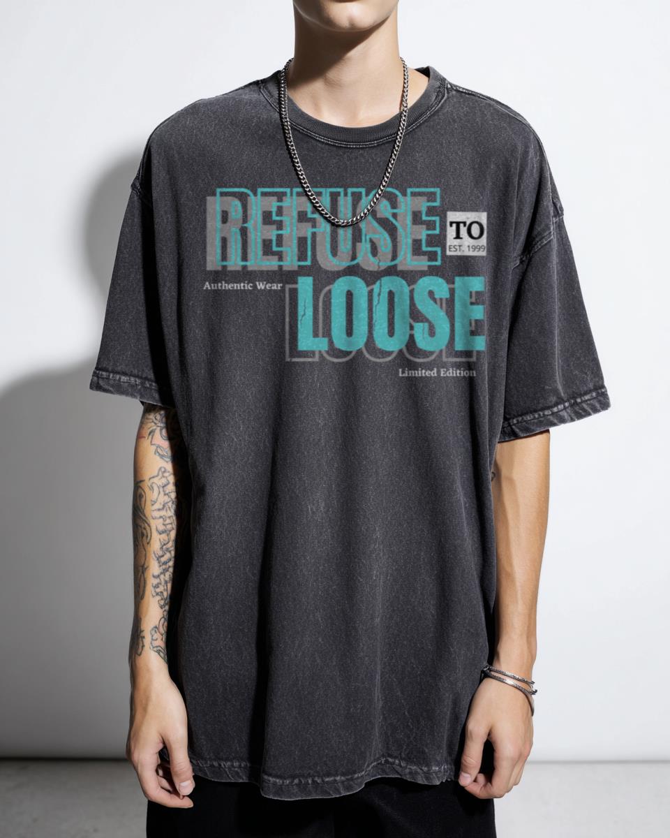 Retro Refuse Loose Urban Streetwear T-Shirt - Vintage New York Fashion Unisex