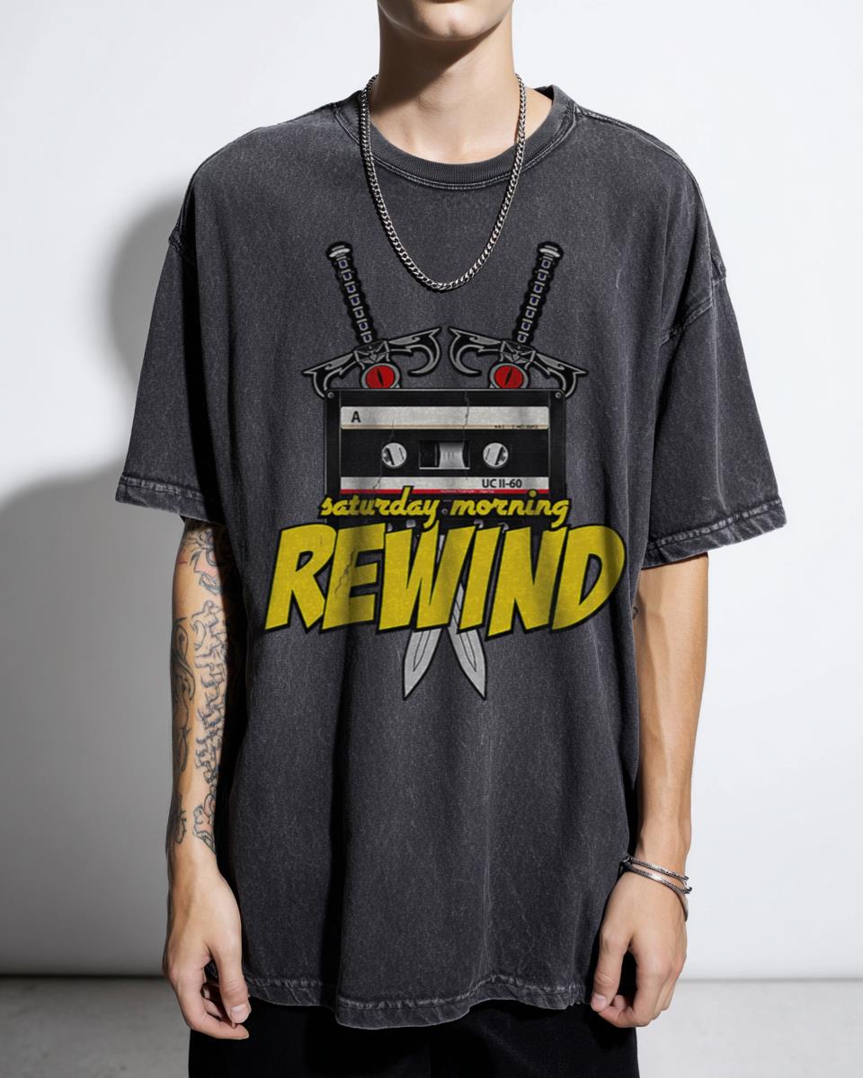 Retro Saturday Morning Rewind T-Shirt - 80s 90s Cartoon Nostalgia Apparel Unisex