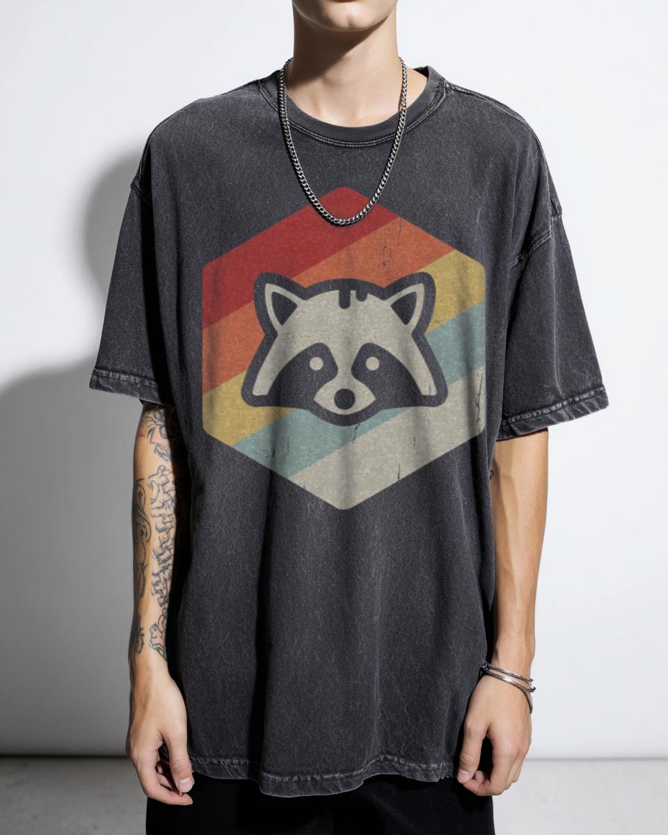 Retro Tanuki Japanese Raccoon Dog T-Shirt - Cute Kawaii Anime Animal Apparel
