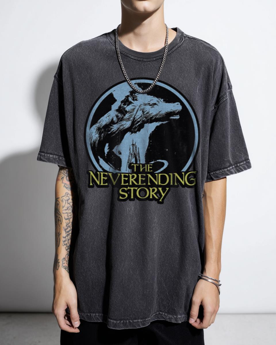 Retro 'The Neverending Story' Falcor Luck Dragon T-Shirt - 80s Fantasy Movie