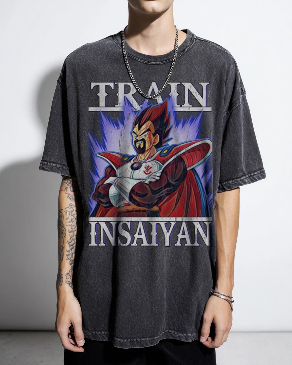 Retro Train Insaiyan Manga T-Shirt - Dragon Ball GT Super Saiyan Fan Gift