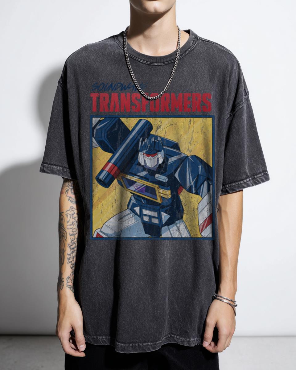 Retro Transformers Soundwave Decepticon T-Shirt - Vintage Robots Anime Cartoon Tee