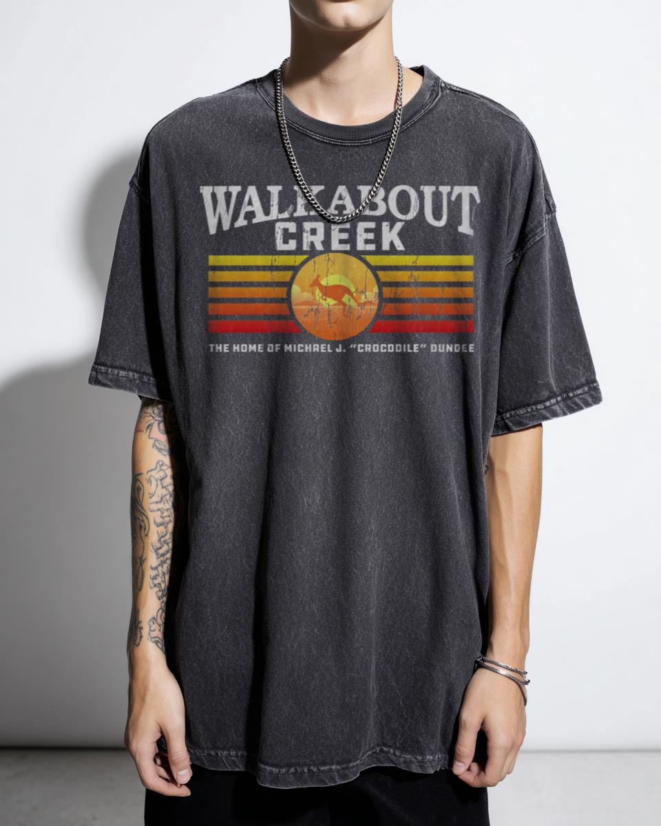 Retro 'Walkabout Creek' Crocodile Dundee Movie T-Shirt - 80s Australian Film Fan Unisex