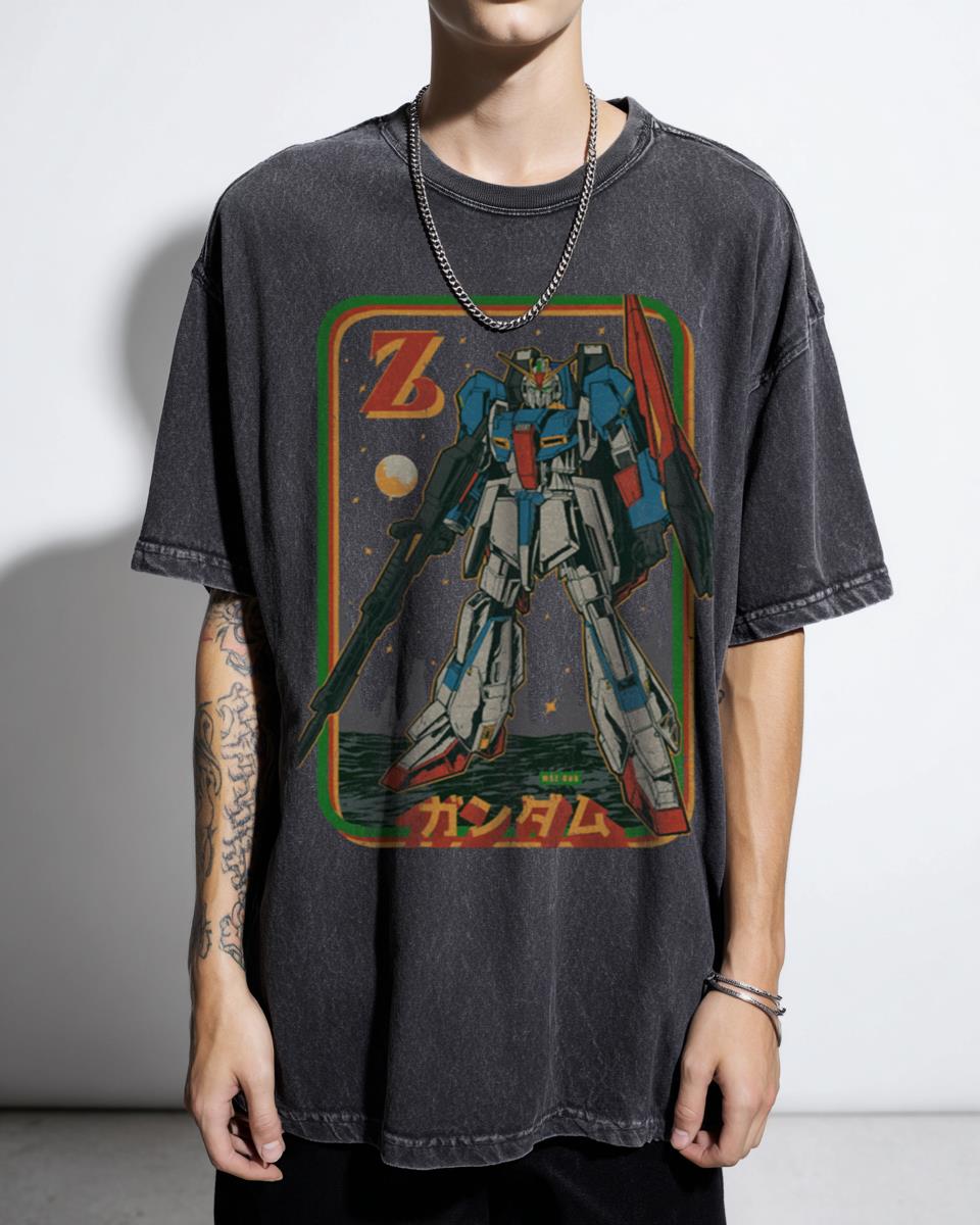 Retro Zeta Gundam Anime T-Shirt | Classic Mecha Robot Tee