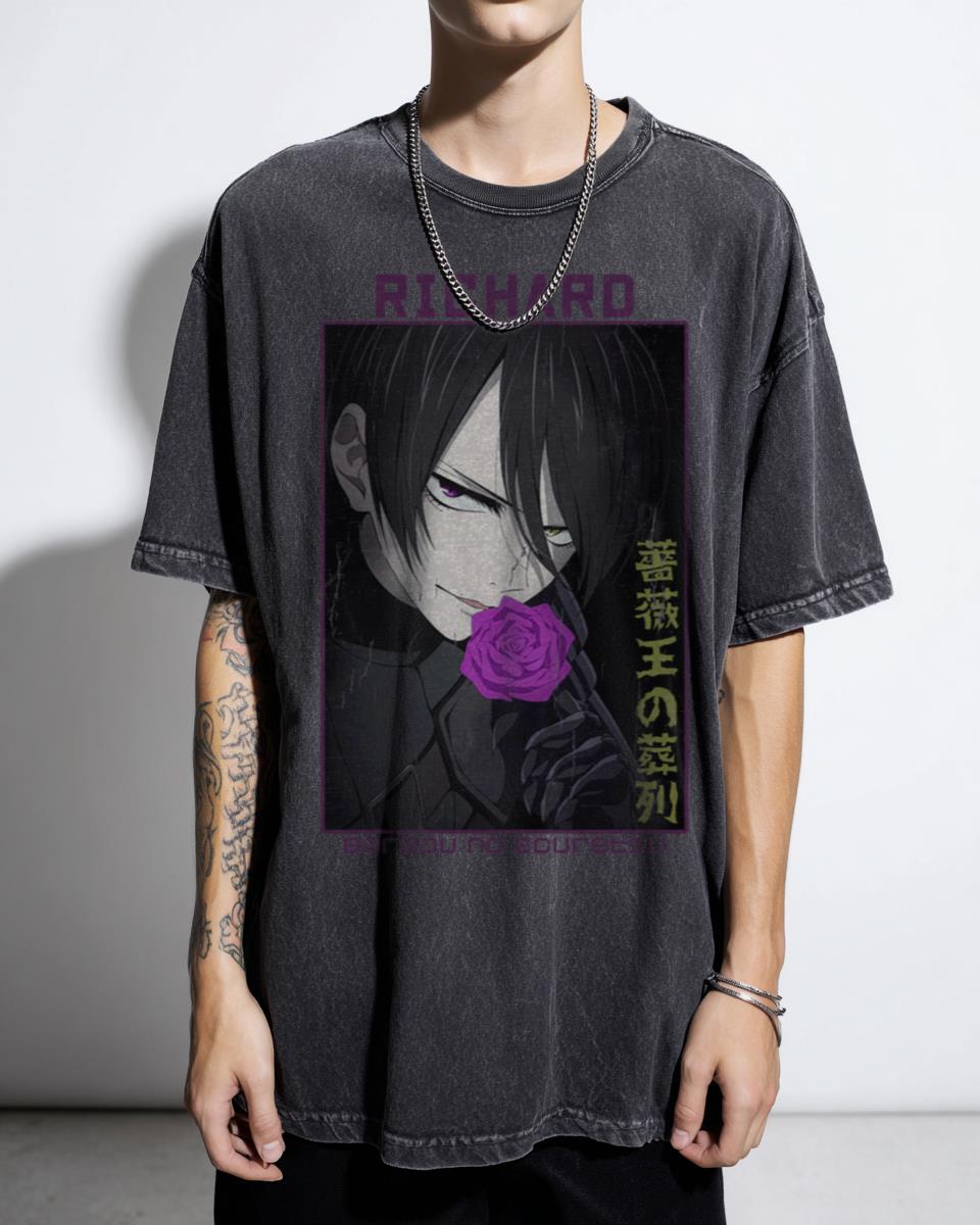 Richard Baraou No Souretsu Anime T-Shirt - Requiem of the Rose King Manga Fan