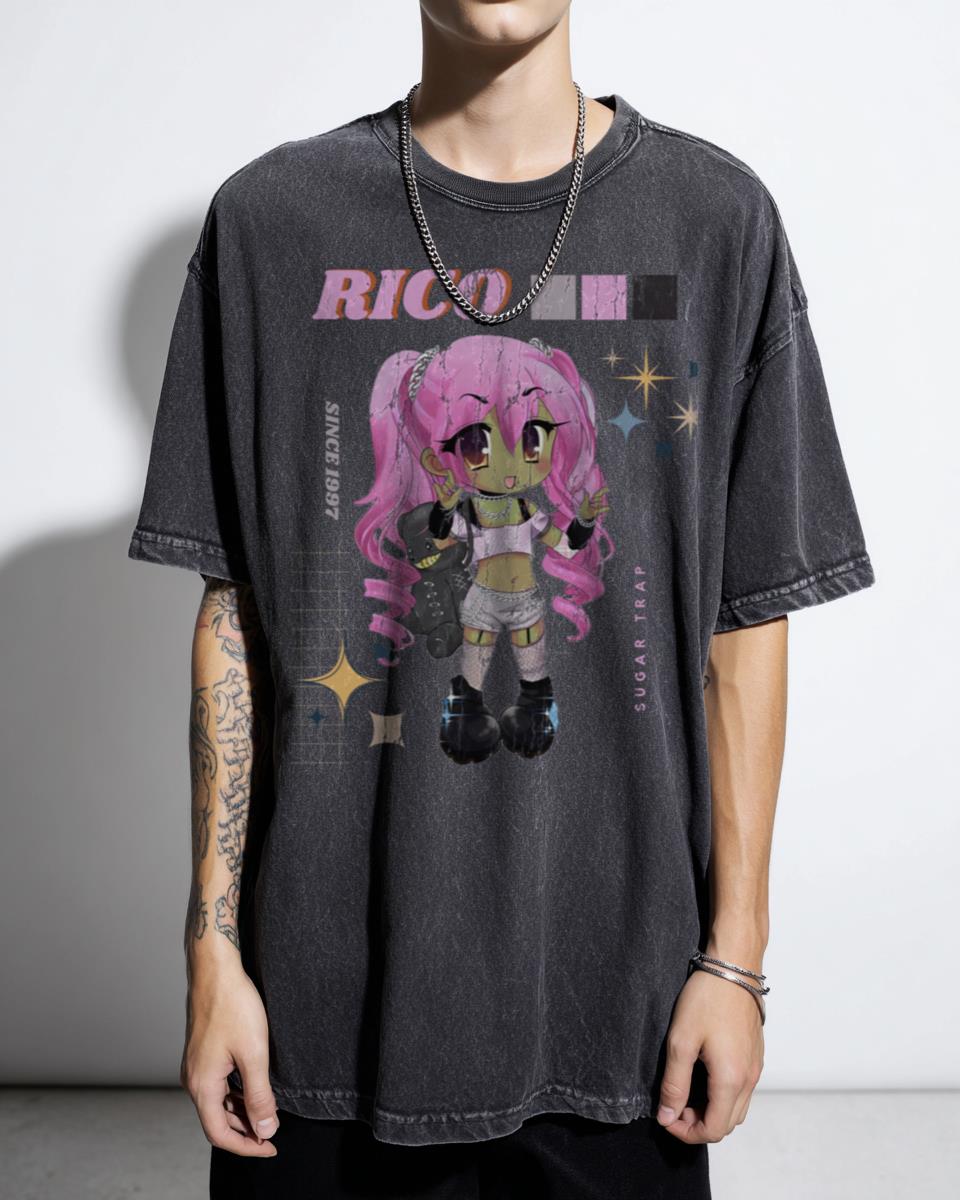 Rico Nasty Anime Style Rapper T-Shirt - Sugar Trap Music Fan