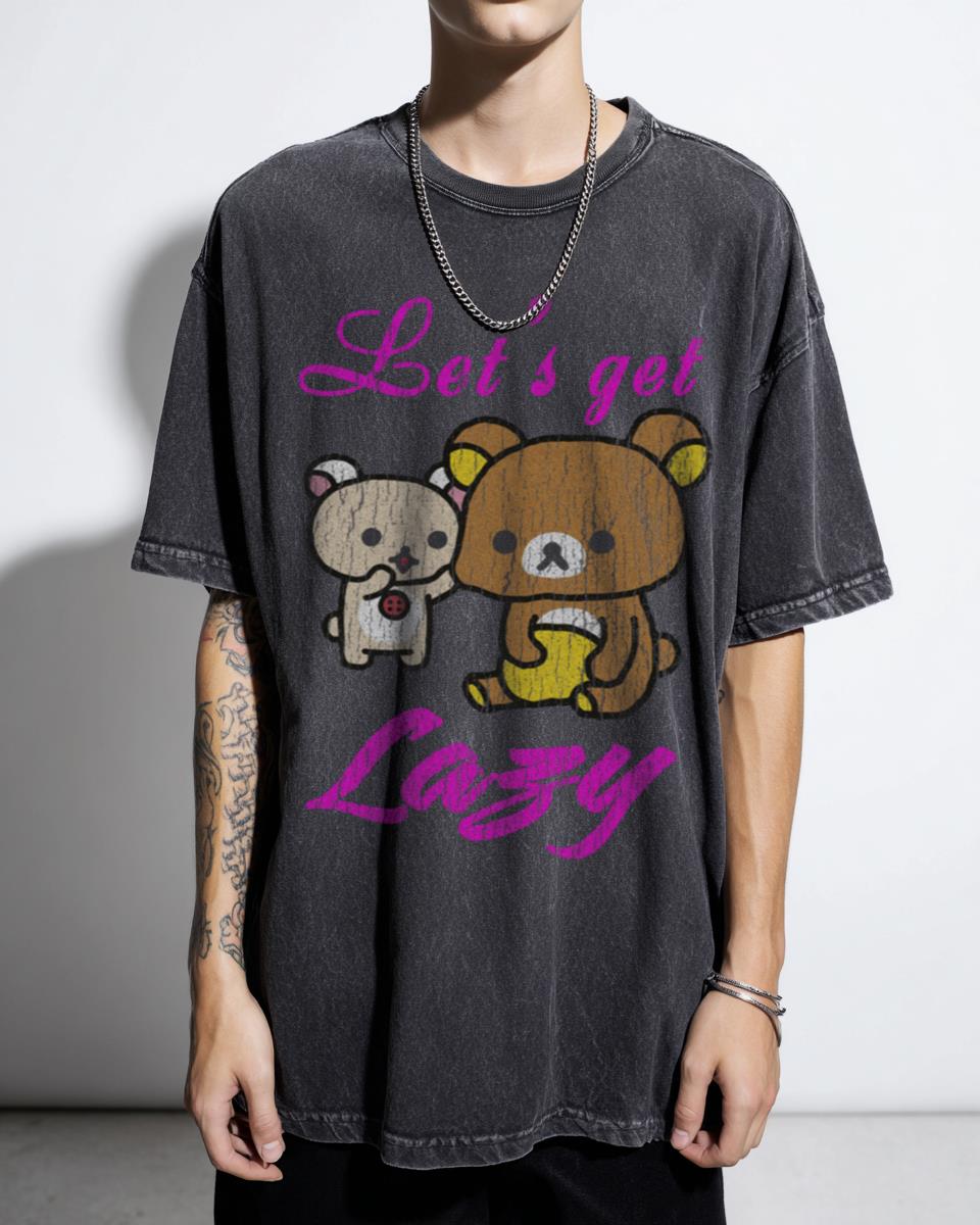Rilakkuma Let's Get Lazy T-Shirt | Kawaii Sanrio Bear Tee