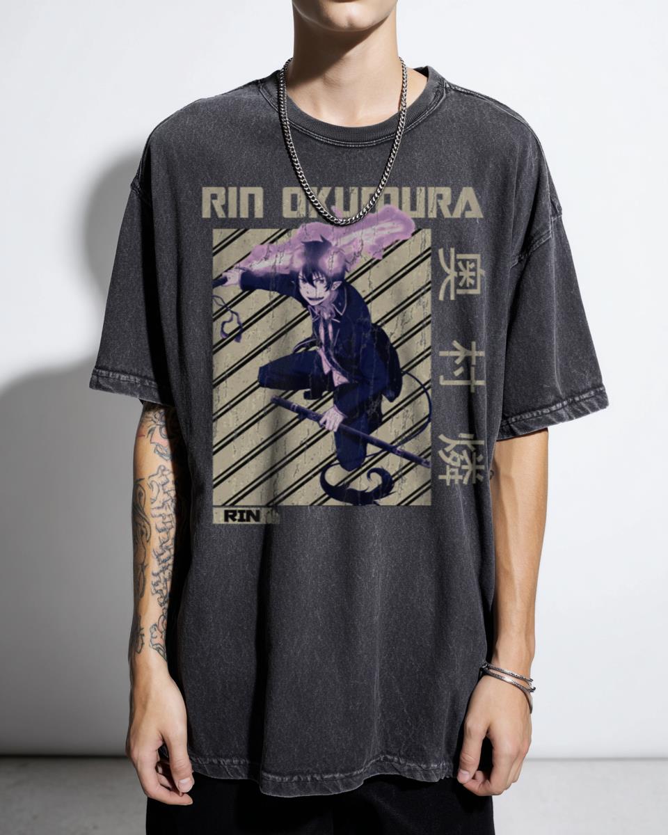 Rin Okumura Blue Exorcist Anime T-Shirt - Shonen Manga Yukio Kurikara Apparel