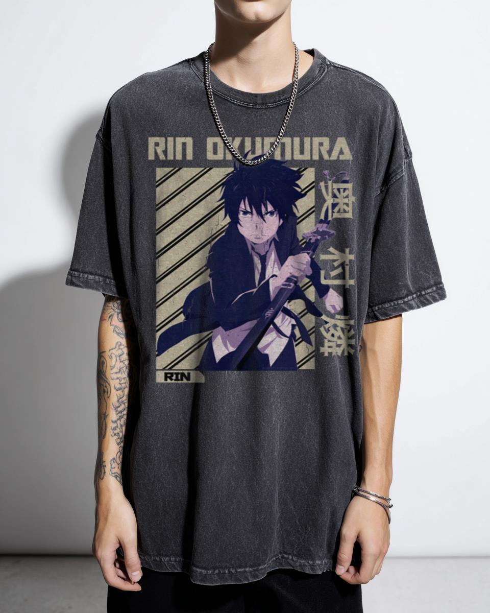 Rin Okumura Blue Exorcist Anime T-Shirt - Shonen Manga Yukio Kurikara Apparel