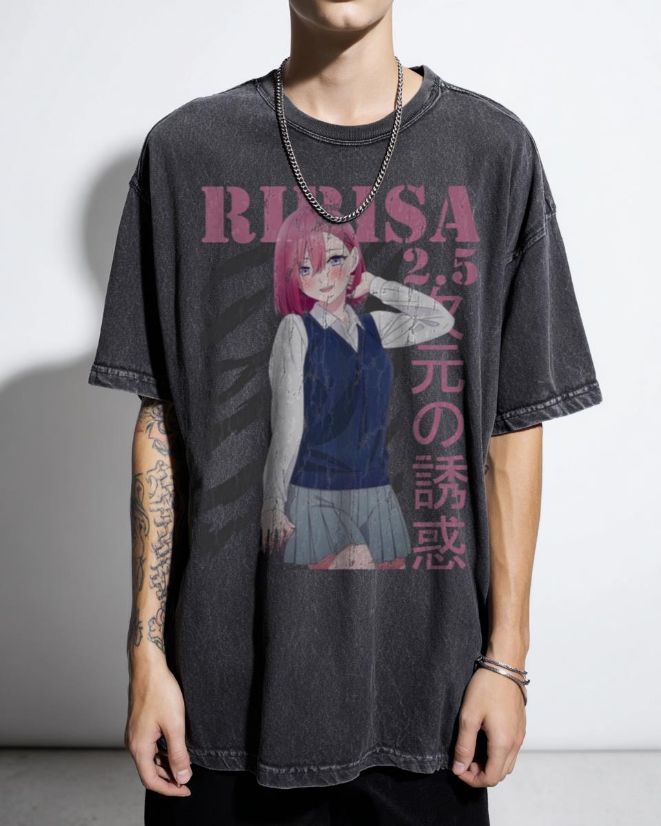 Ririsa 2.5 Jigen No Seduction Anime Girl T-Shirt - Cosplay Manga Otaku Unisex