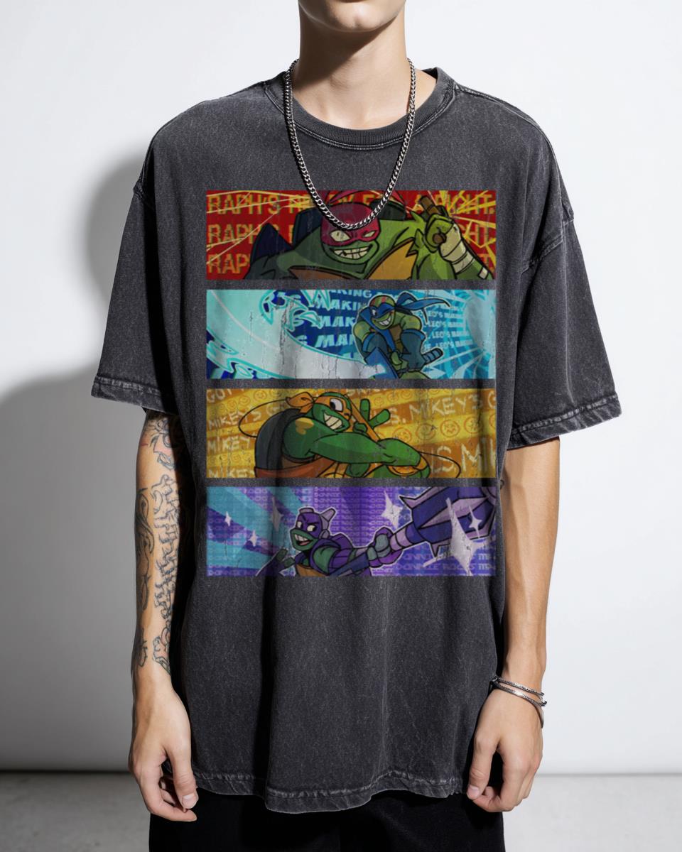 Rise of TMNT 2018 T-Shirt - Teenage Mutant Ninja Turtles Donnie Mikey Leo Raph Tee