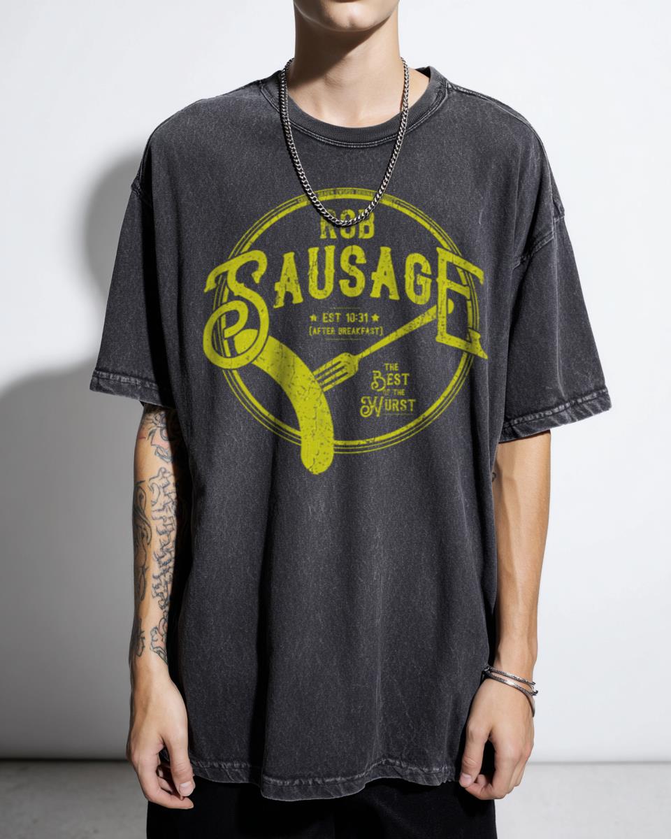 Rob Sausage Vintage Yellow Graphic T-Shirt - D&D Gaming Podcast Fan Unisex