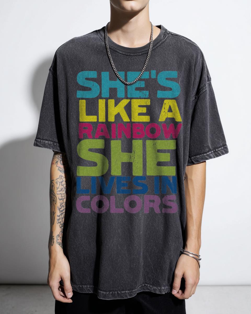 Rolling Stones She's Like A Rainbow T-Shirt - Classic Rock Music Lyrics Fan Unisex