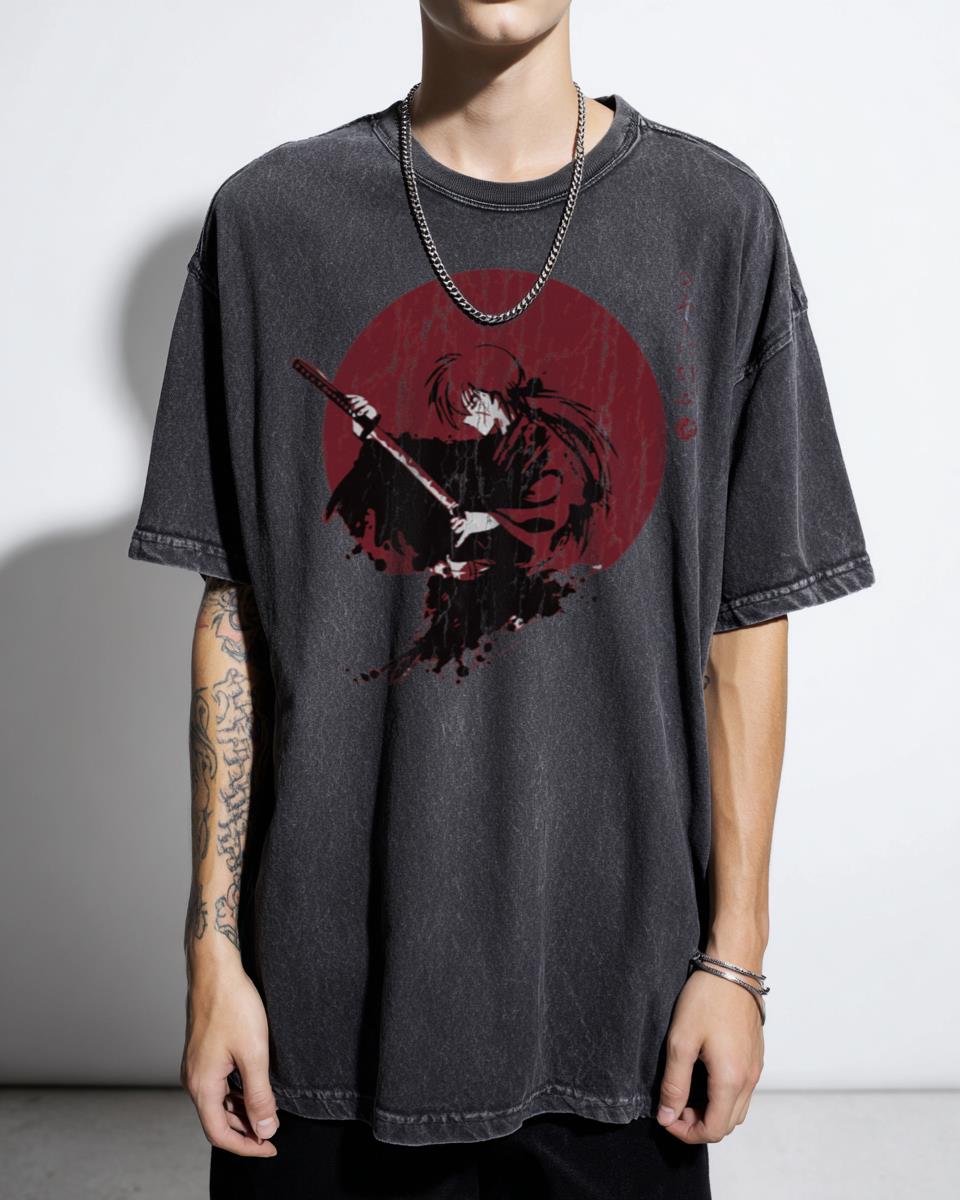 Rurouni Kenshin Anime Battousai Samurai X T-Shirt - Himura Manga Fan Tee