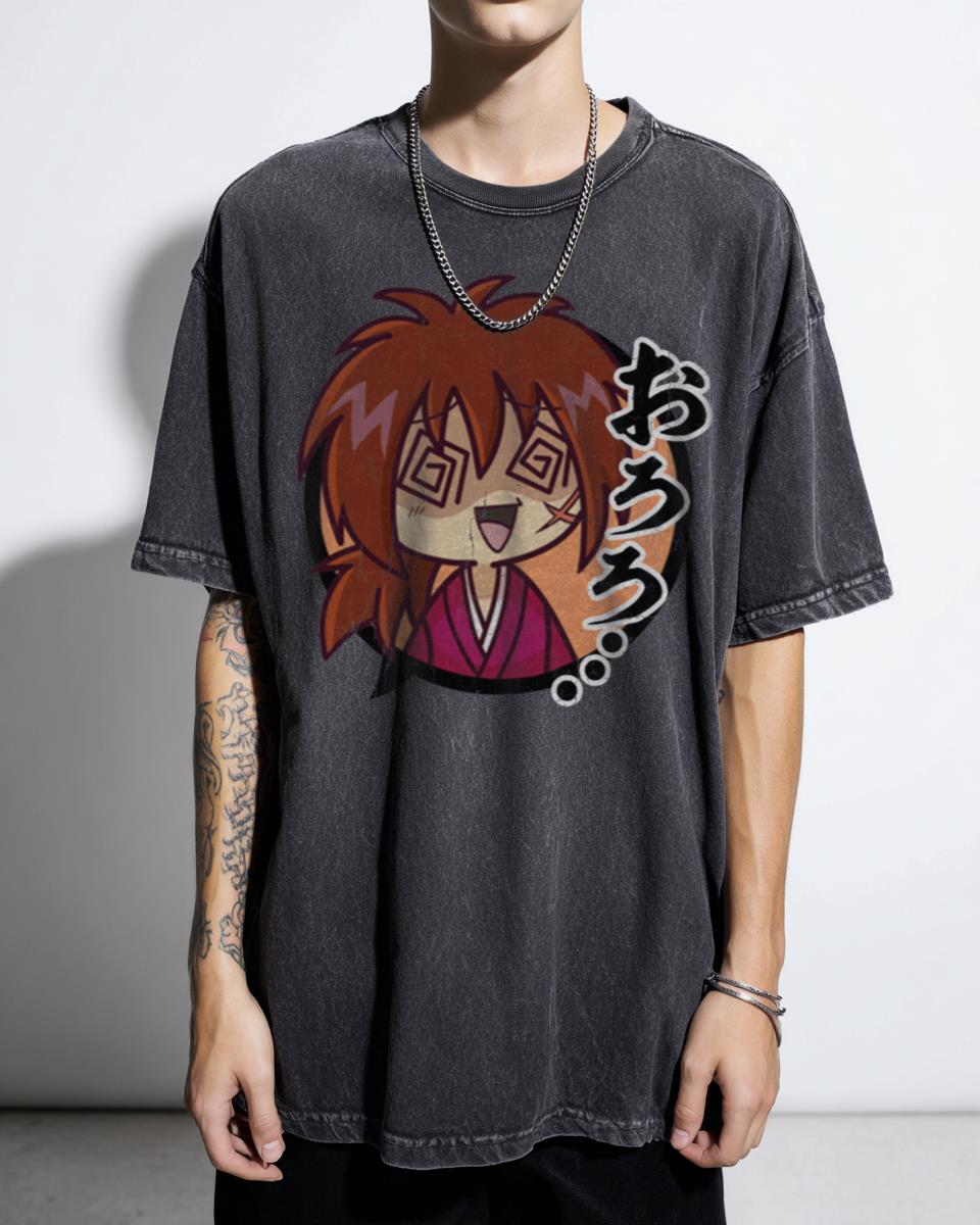 Rurouni Kenshin Chibi Anime Battousai T-Shirt - Himura Samurai X Fan Tee
