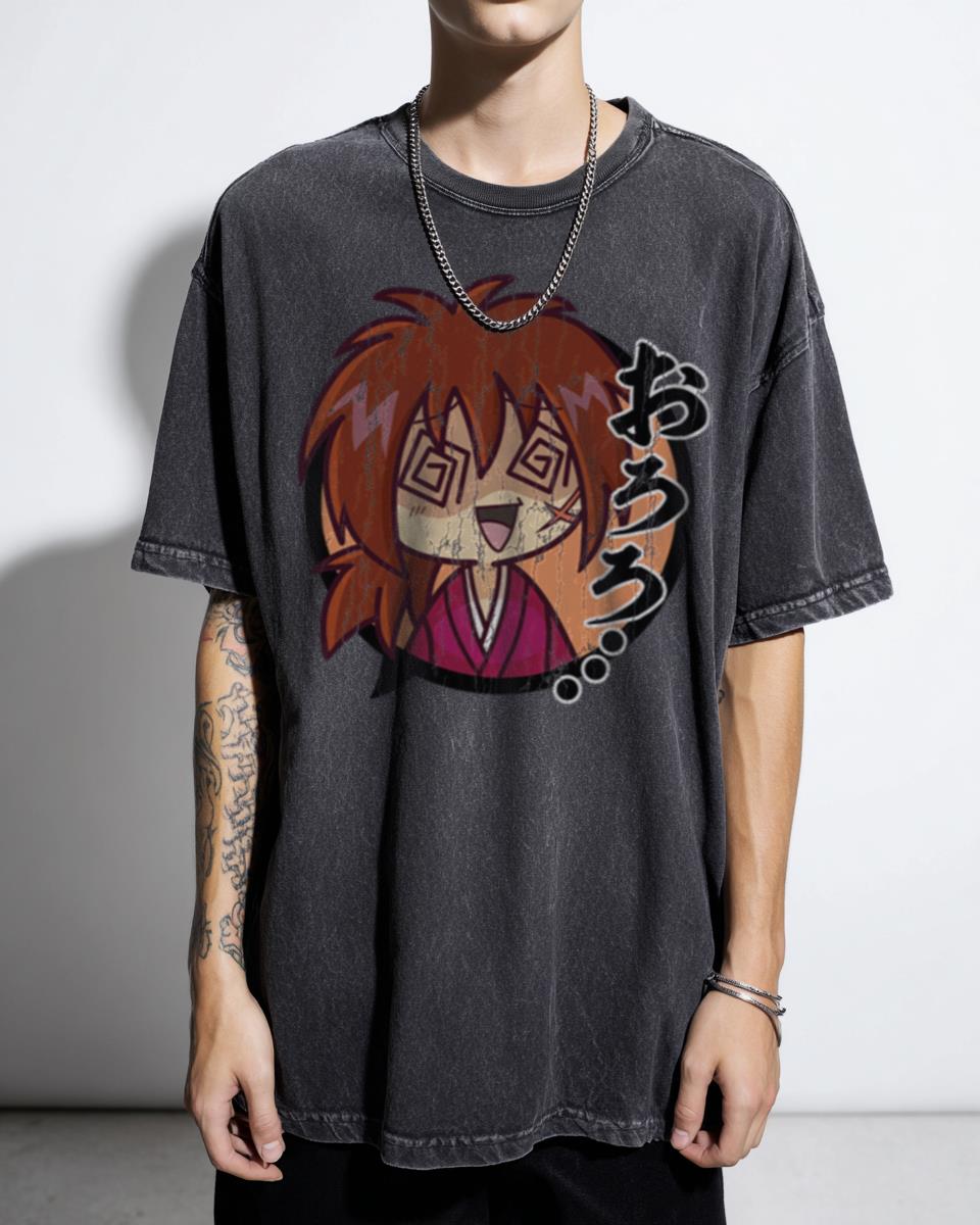 Rurouni Kenshin Himura Battosai Samurai Anime T-Shirt - Japanese Manga Otaku Fan Unisex