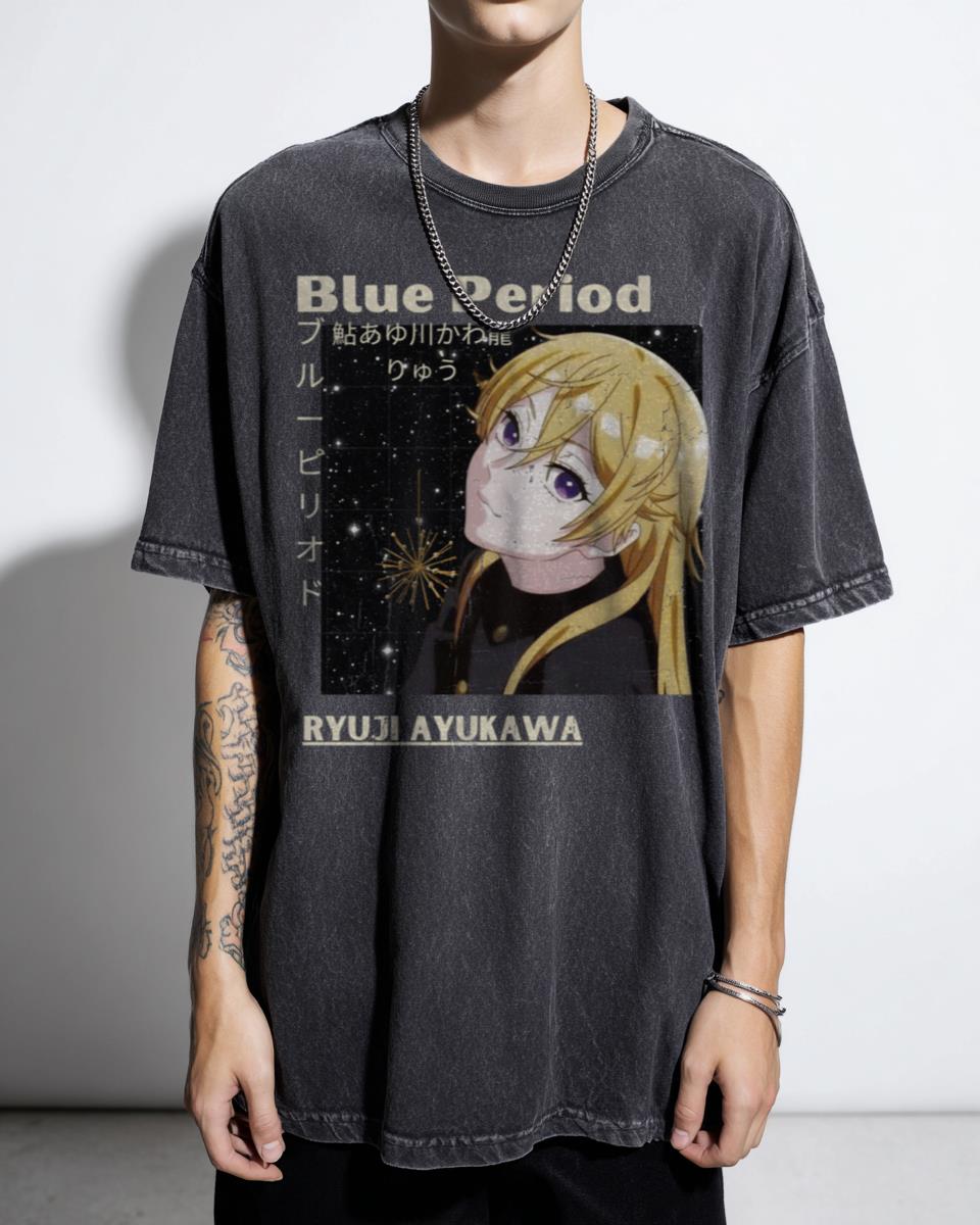 Ryuji Ayukawa Blue Period Anime Manga T-Shirt - Cute Yaguchi Yatora Fan Tee