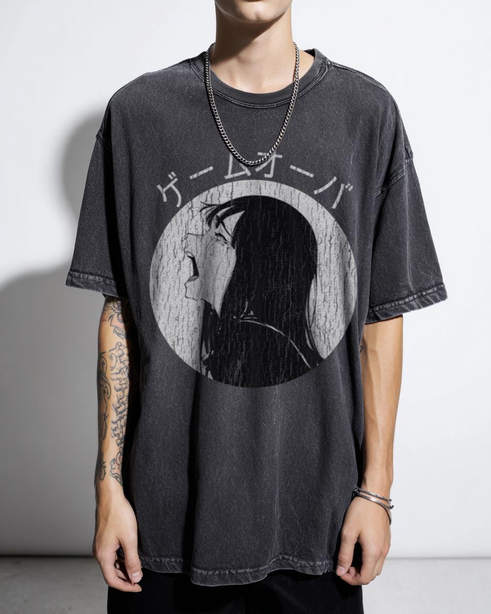 Sad Anime Girl Game Over T-Shirt | Japanese Aesthetic Tee