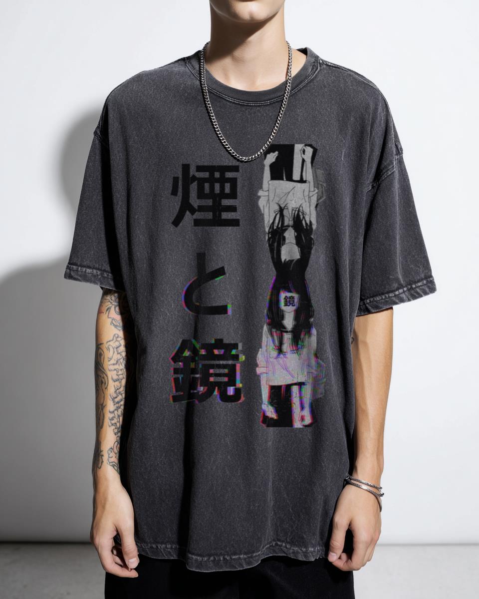 Sad Japanese Anime Aesthetic T-Shirt | Edgy Goth Grunge Tee