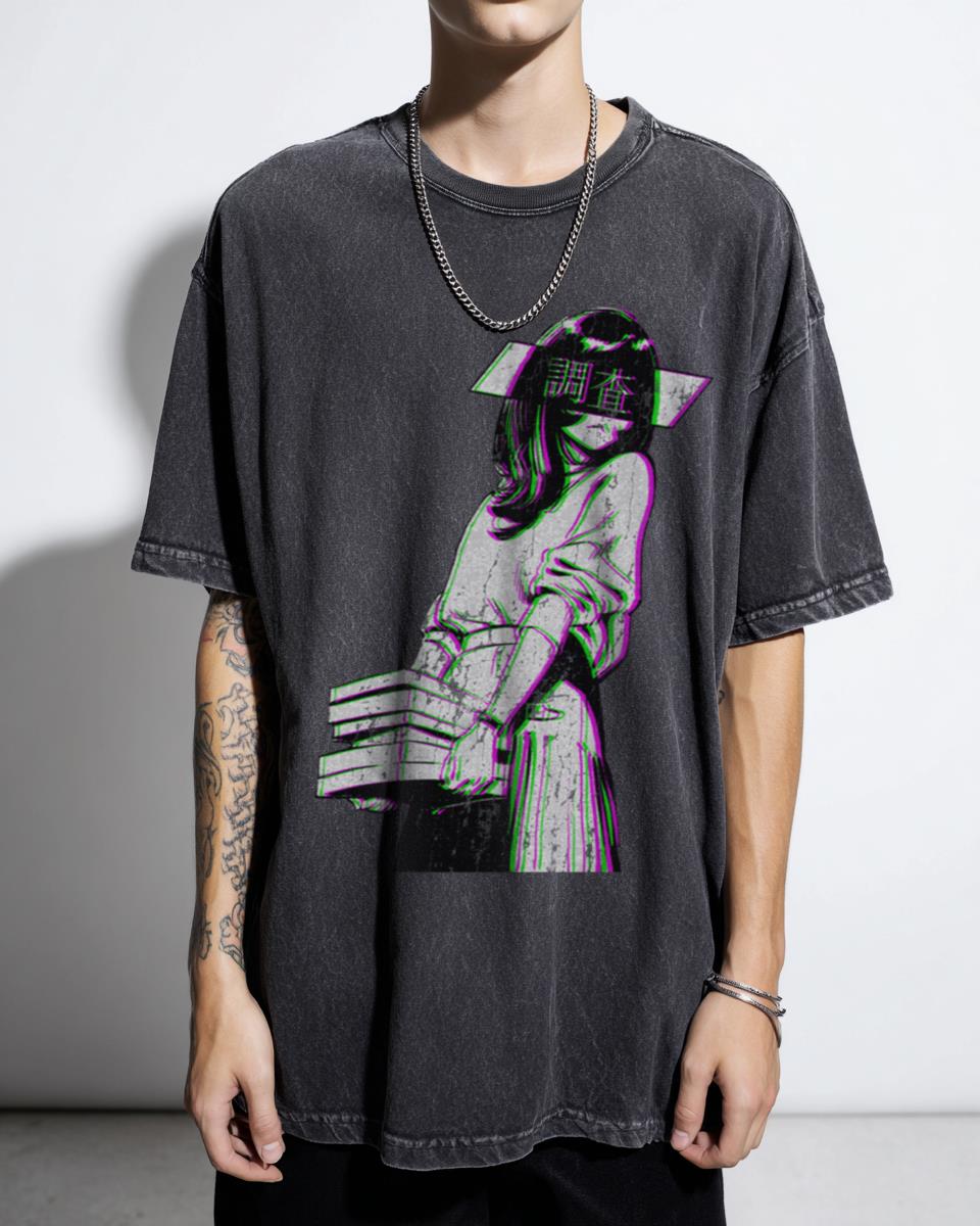 Sad Japanese Anime Aesthetic T-Shirt | Grunge Edgy Style Tee