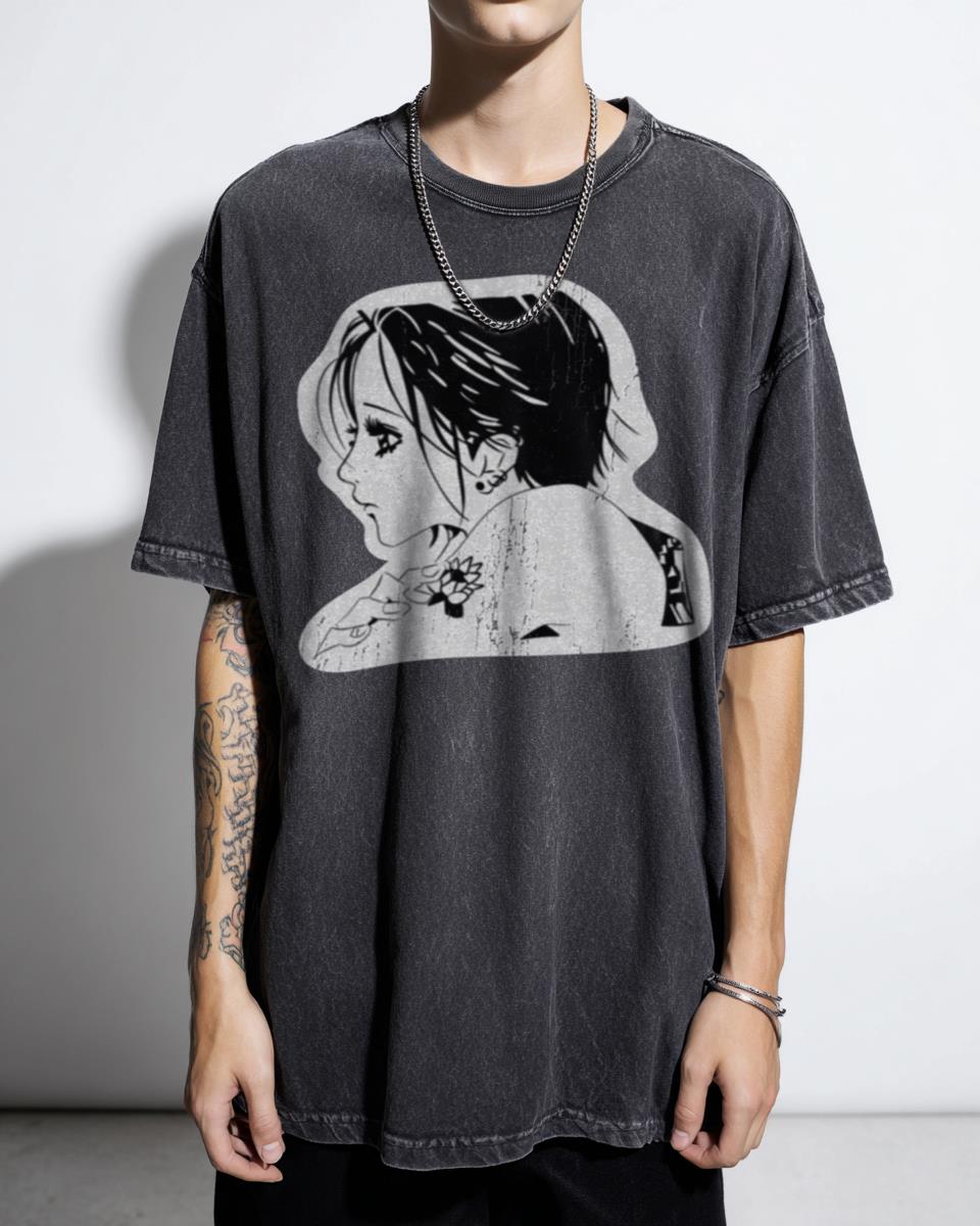Sad Nana Manga Anime Character T-Shirt - Hatchi Inspired Japanese Aesthetic Tee