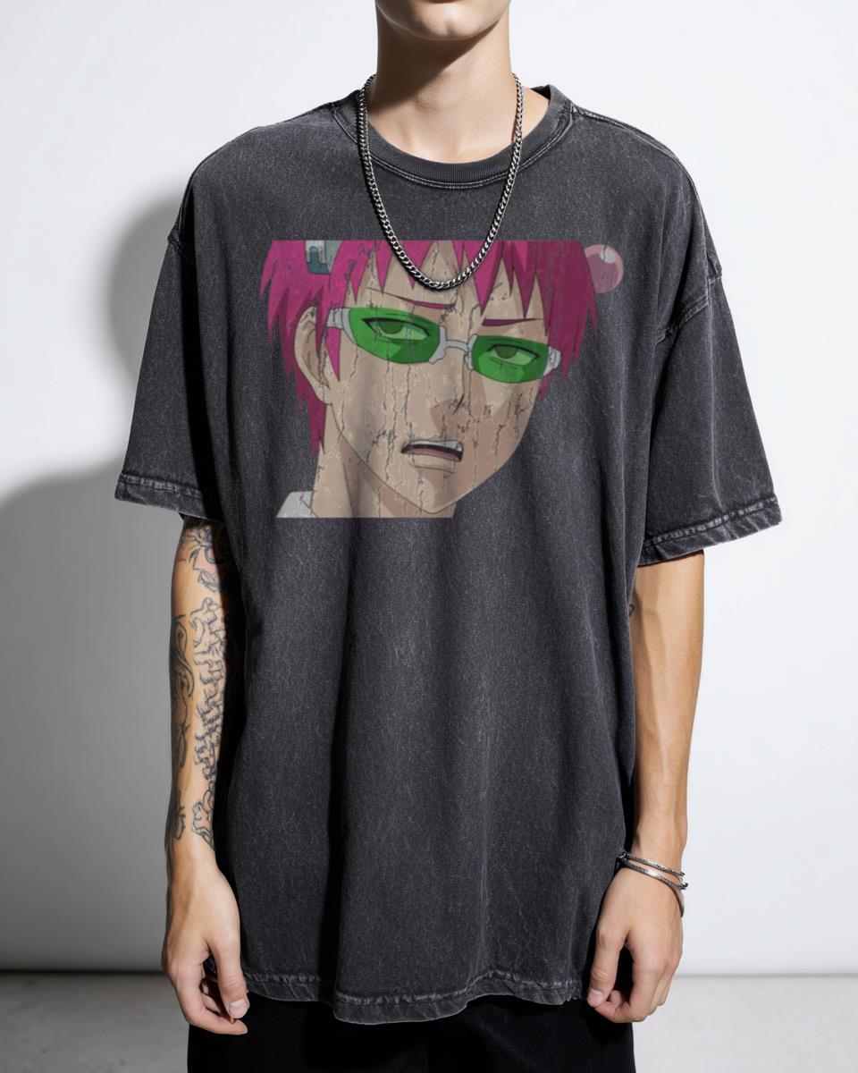 Saiki Kusuo No Psi Nan Face Anime T-Shirt - Disastrous Life of Saiki K. Character Tee