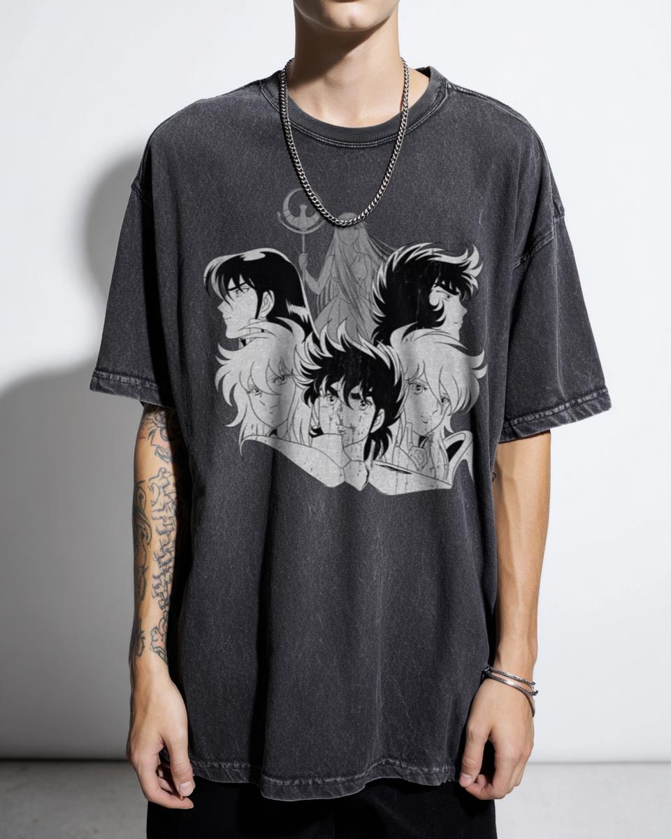 SAINT SEIYA 90s Anime Retro T-Shirt - Knights of the Zodiac Manga Fan Unisex