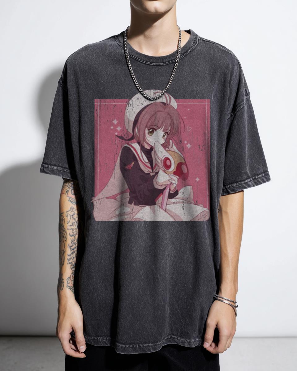 Sakura Kinomoto Cardcaptor Anime T-Shirt | Magical Girl Fan Art