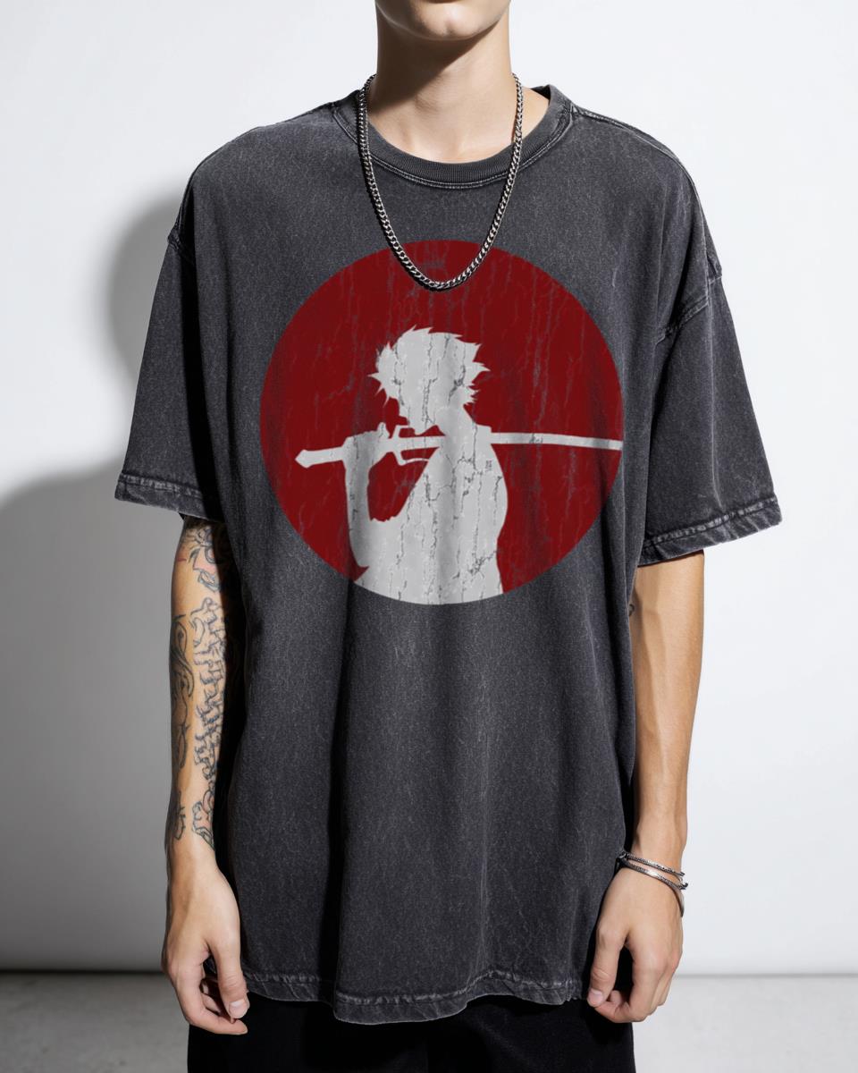 Samurai Champloo Anime Splatter Flag T-Shirt - Japanese Hip Hop Manga Fan Unisex
