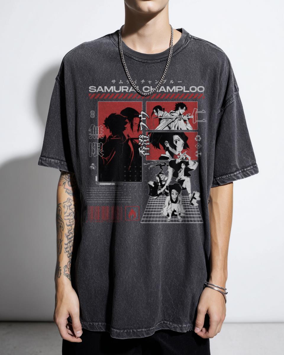Samurai Champloo Mugen & Jin Fanart T-Shirt - Anime Hip Hop Style Unisex