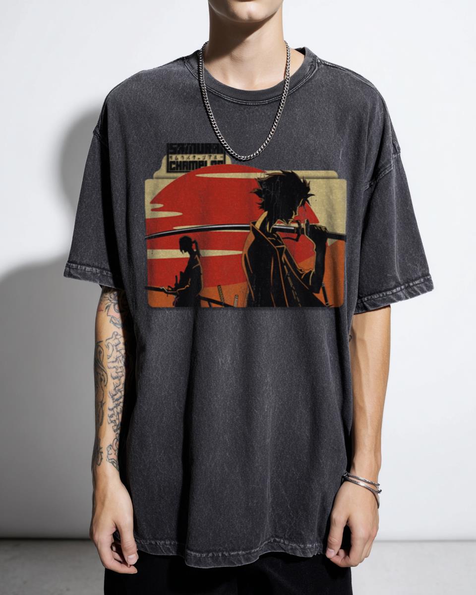 Samurai Champloo Sunset T-Shirt | Fuu Jin Mugen Anime Graphic Tee