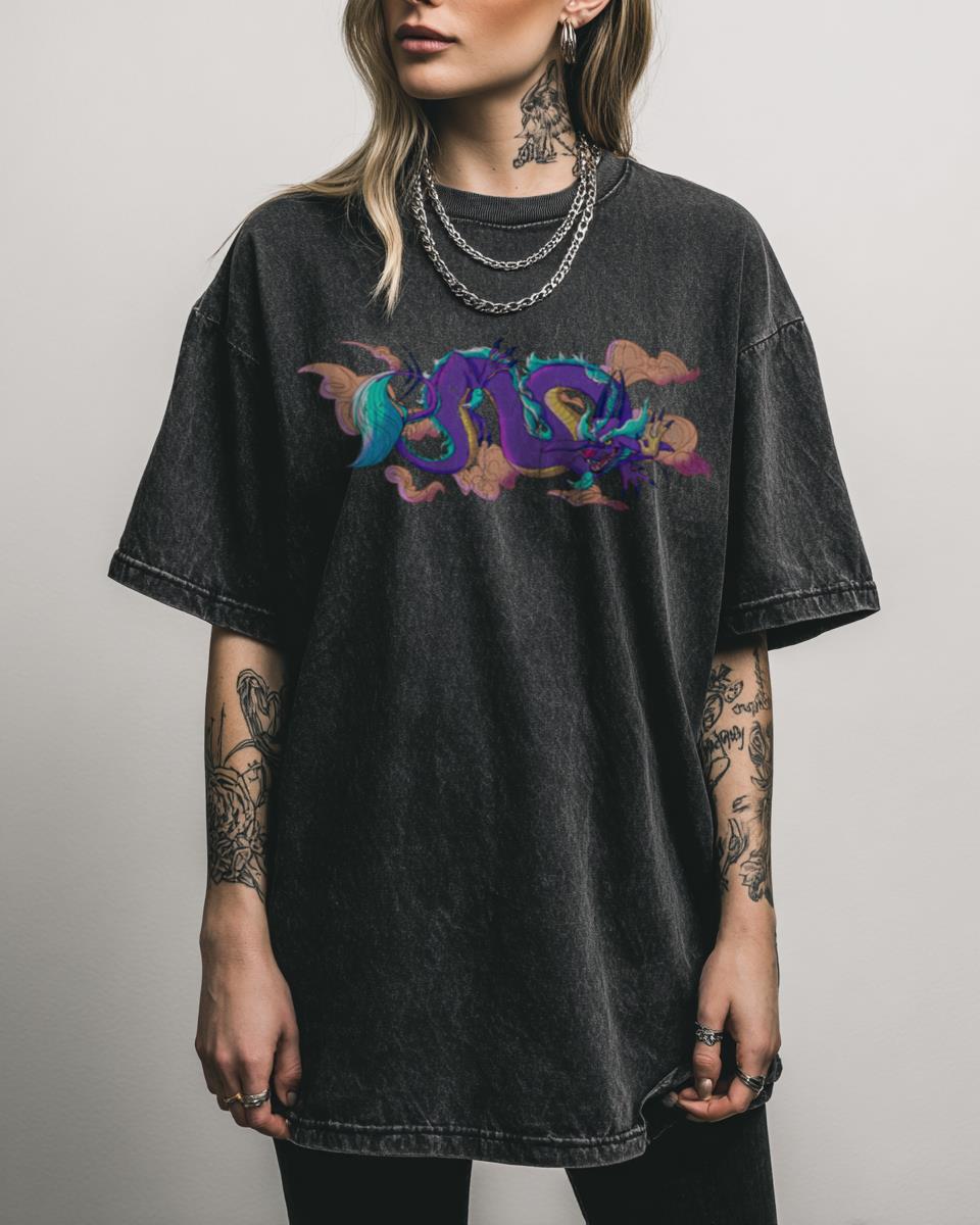 Sassy Purple Dragon T-Shirt | Fantasy Mythical Creature Tee